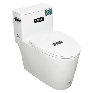 Sanitary ware 1-PIECE TOILET NASCO NC-8888S-WA 3/6L WHITE sanitary ware toilet สุขภัณฑ์นั่งราบ สุขภัณฑ์ 1 ชิ้น NASCO NC-