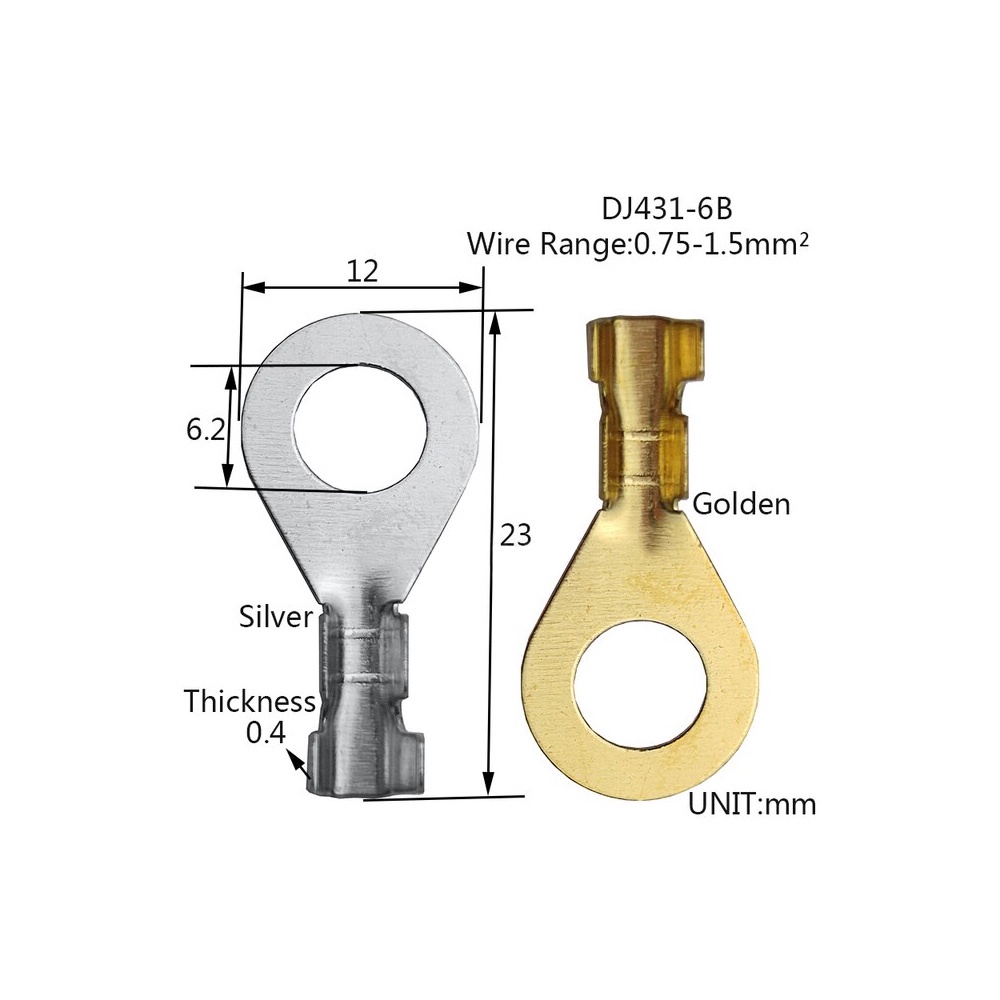 (5 ชิ้น) หางปลากลม หางปลา DJ431 Terminal Crimp Round Cable Male Female ...