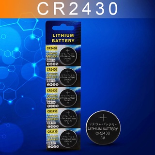 [ใส่โค้ด AUGIRE79 ลด 70.-] ถ่านกระดุม LITHIUM CR2430 Lithium 3V ถ่าน จำหน่ายยกแผง 1แผง 5ก้อน หมดอายุปี 2023