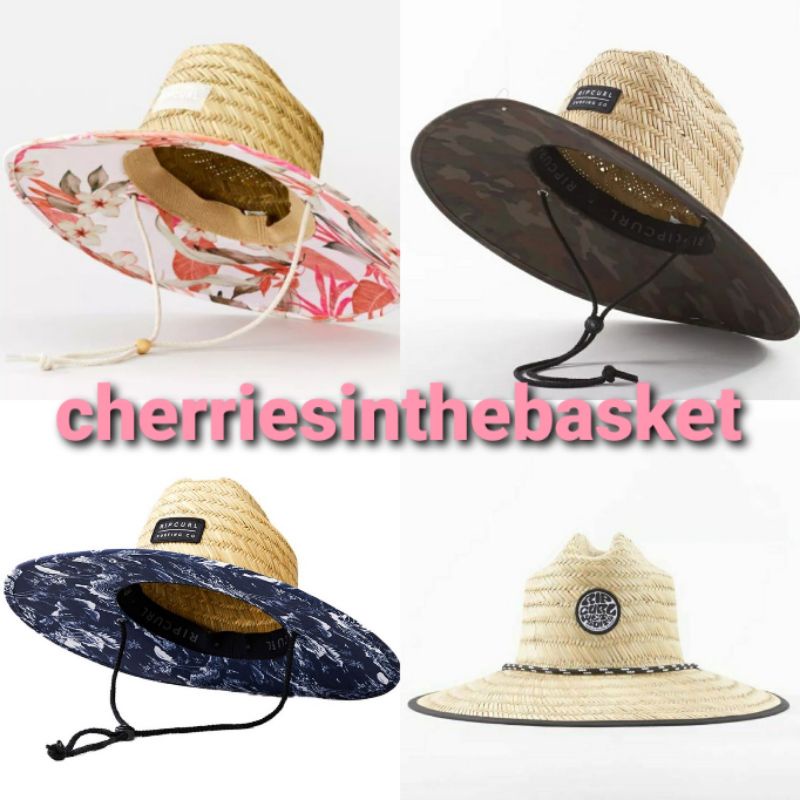 ลิขสิทธิ์แท้-ripcirl-หมวก-brandname-ปานามา-straw-panama-hat-rip-curl-หมวกสาน-ขาว