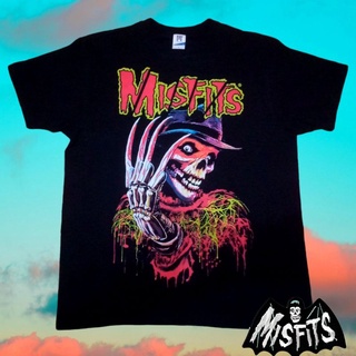 เสื้อยืดพิมพ์ลายแฟชั่น เสื้อยืด พิมพ์ลาย The Misfits Freddy Skull Horror Punk Rock Band สไตล์พังก์ร็อค สําหรับผู้ชาย และ