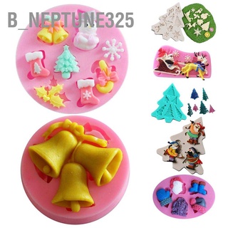 B_Neptune325 แม่พิมพ์ซิลิโคน ลายคริสต์มาส สําหรับทําคัพเค้ก ขนมหวาน ฟองดองท์ Diy