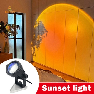 🔥COD🔥โคมไฟโปรเจคเตอร์ Led สีรุ้ง สไตล์พระอาทิตย์ตก โมเดิร์น สำหรับตกแต่งบ้าน ห้องนั่งเล่น ห้องนอน Tiktok Rainbow Sunset Projection Lamp