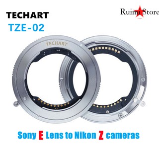 สินค้า TECHART TZE-02 วงแหวนอะแดปเตอร์ออโต้โฟกัสเลนส์ Sony E-mount กับกล้อง Nikon Z Cameras Z7/Z6 TZE-01 เวอร์ชันอัพเกรด