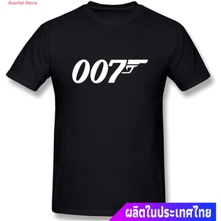 Scarlet Store เสื้อยืดเจมส์บอนด์เสื้อยืดยอดนิยม James Bond 007 Thunderbolt Sean Connery Mens T-Shirt Crew Neck Cotton S