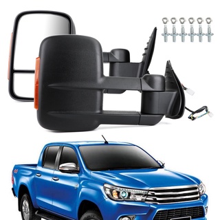คู่กระจกลากจูงคาราวานแบบขยายได้ สำหรับ Toyota HILUX REVO 2015-2022 กระจกมองข้าง