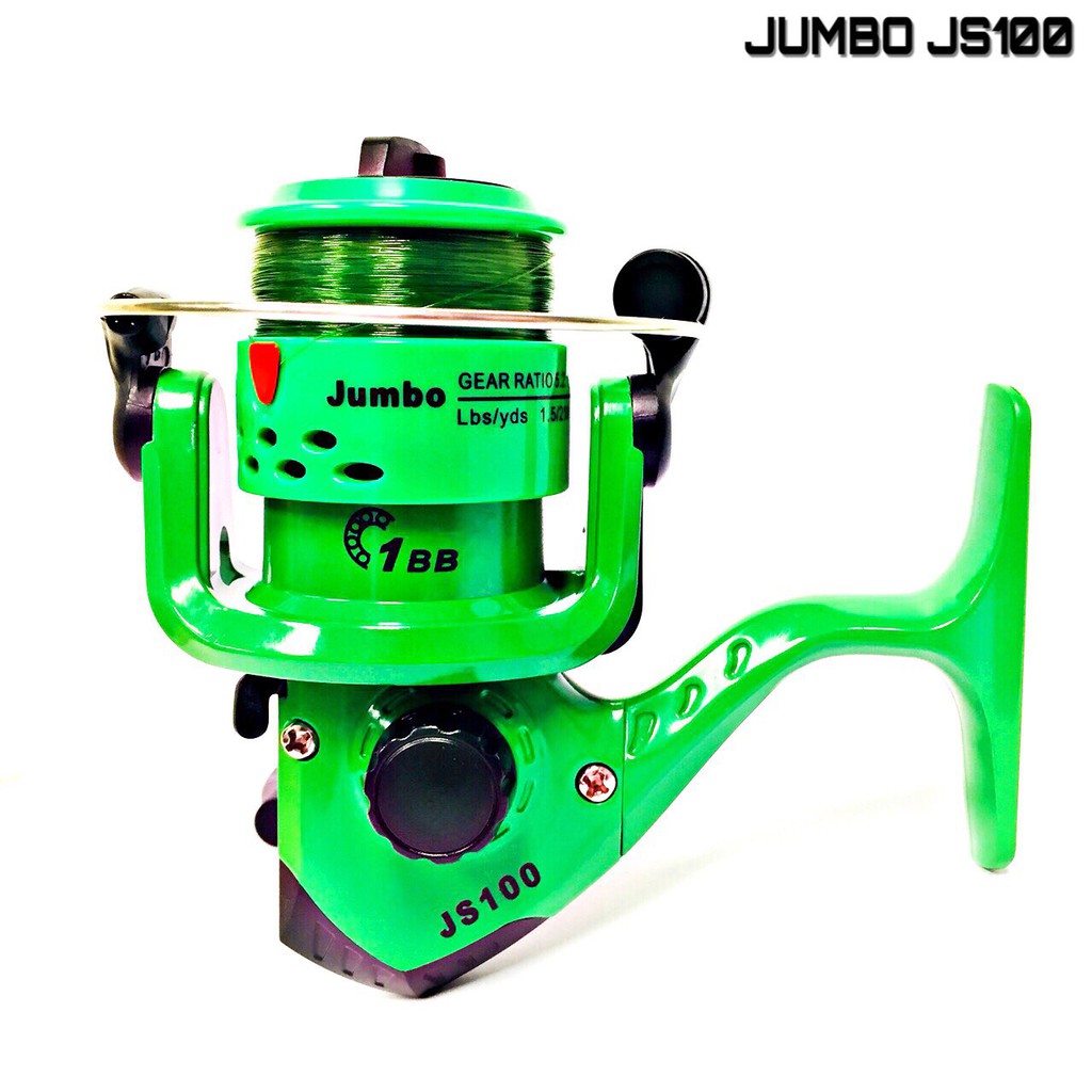 jumbo-js100-รอกสปินนิ่ง-อุปกรณ์ตกปลา-spinning-คุณภาพสูง-หน้าดินสปิ๋วประมงน้ำจืดน้ำเค็ม