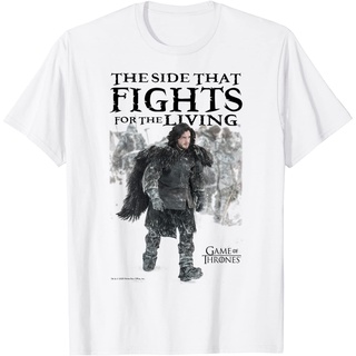 เสื้อยืดโอเวอร์ไซส์เสื้อยืด พิมพ์ลาย Game Of Thrones Jon Snow Fights สําหรับห้องนั่งเล่นS-3XL