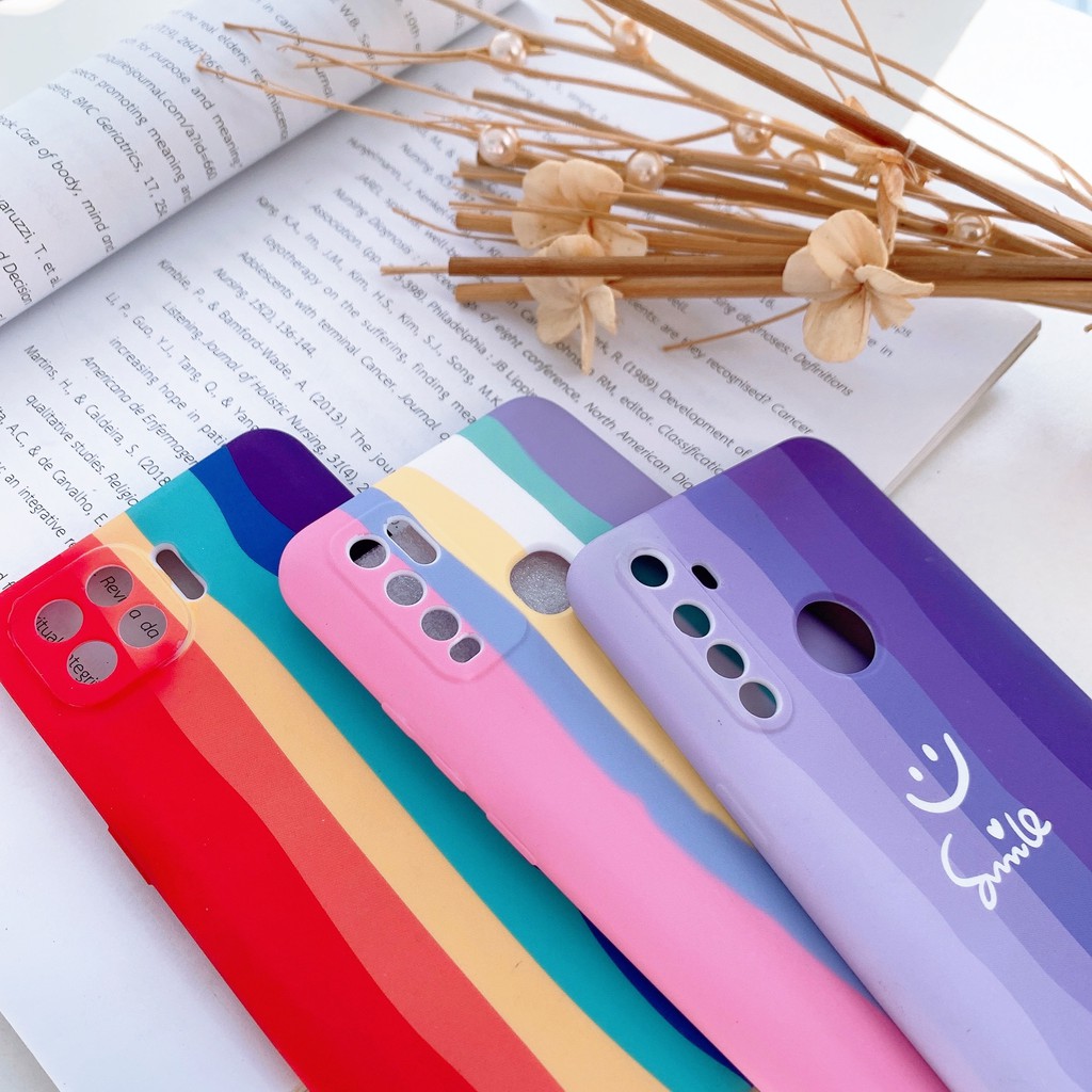 เคสสายรุ้งกำมะหย-oppo-a15-a31-a3s-a37-a1k-a53-a57-เคสออปโป้-a5s-a7-a12-a59-a71-a73-a83-a92-a93-a52020-a92020-a15s