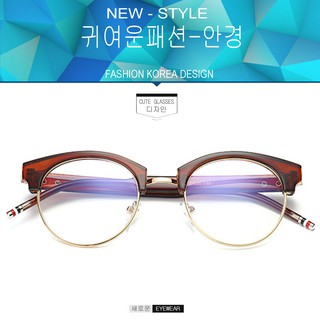 Fashion แว่นตากรองแสงสีฟ้า รุ่น 8630 สีน้ำตาลตัดทอง ถนอมสายตา (กรองแสงคอม กรองแสงมือถือ) New Optical filter