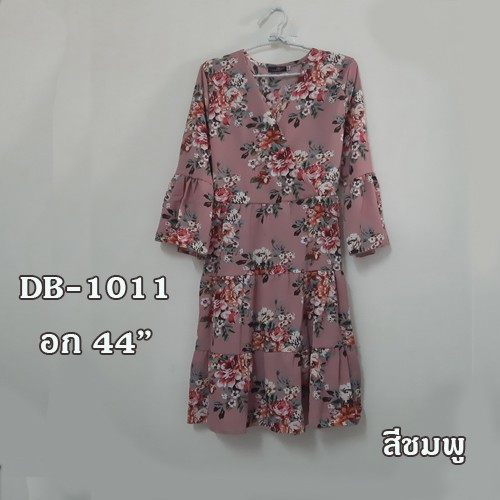 เดรสสาวอวบ-ไซส์ใหญ่-bigsize-เดรสลายดอก-อกไขว่