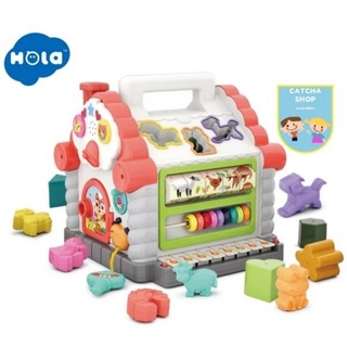 ภาพขนาดย่อของสินค้าHuile Toys HOLA : FunnyHouse : กล่องกิจกรรมบล็อคหยอดรูปบ้าน