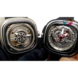 SevenFriday S2 01 มุมมองกลไกนาฬิกาอัตโนมัติมาก 47 มม. S1 01 นาฬิกาสแควร์