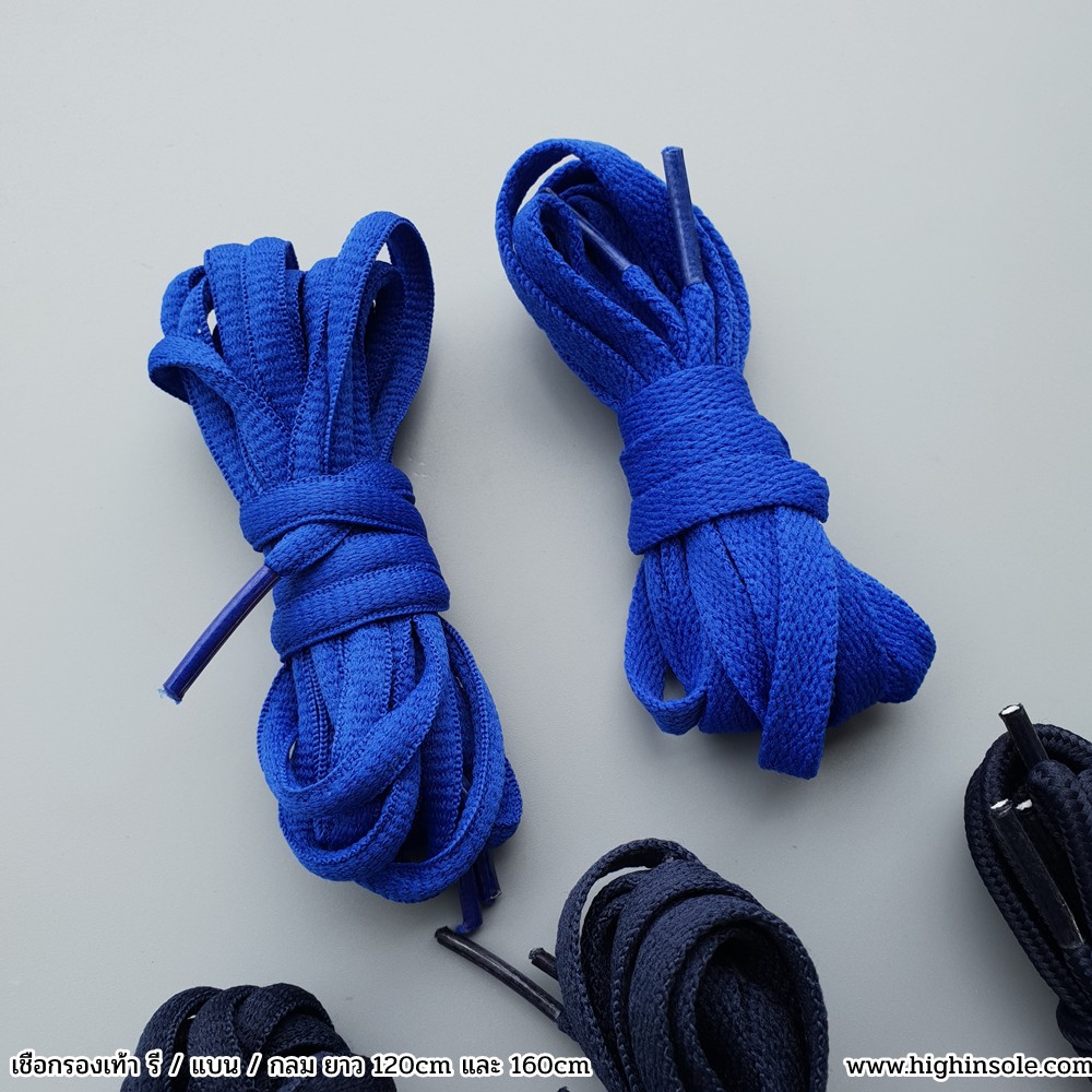 เชือกรองเท้า-สีน้ำเงิน-สีกรมท่า-ความยาว-120-160cm-พร้อมส่ง-m