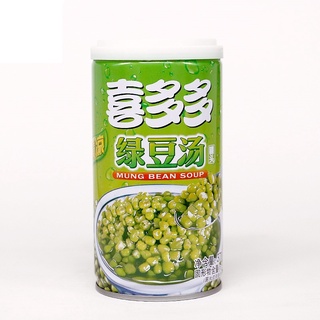 ซุปถั่วเขียวกระป๋อ น้ำถั่วเขียวพร้อมดื่ม 喜多多绿豆汤饮料罐装 370g