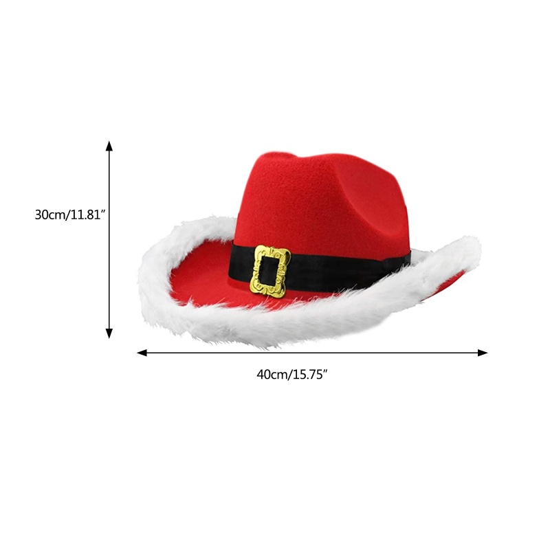 หมวกปีกกว้าง-ผ้าสักหลาด-ลายซานตาคลอส-สไตล์วินเทจ-สําหรับปาร์ตี้คริสต์มาส