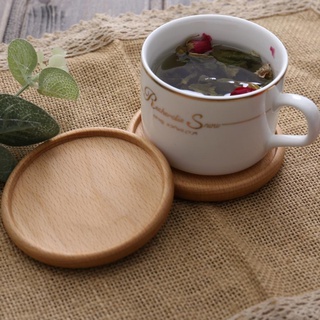 [EPAY] ถาดไม้รองแก้วกาแฟ สีน้ําตาล ขนาด 9 ซม. 10 ซม. สําหรับตกแต่งบ้าน