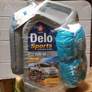 CALTEX น้ำมันเครื่อง Delo Sport Synthetic Blend (กึ่งสังเคราะห์) 15W-40 สำหรับดีเซล ขนาด 6+1 ลิตร API:CI-4/SL,JASO DH-1