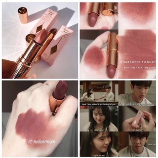 แท้💯 ลิป Charlotte tilbury lipstick matte revolution สี Pillow talk medium 3.5g