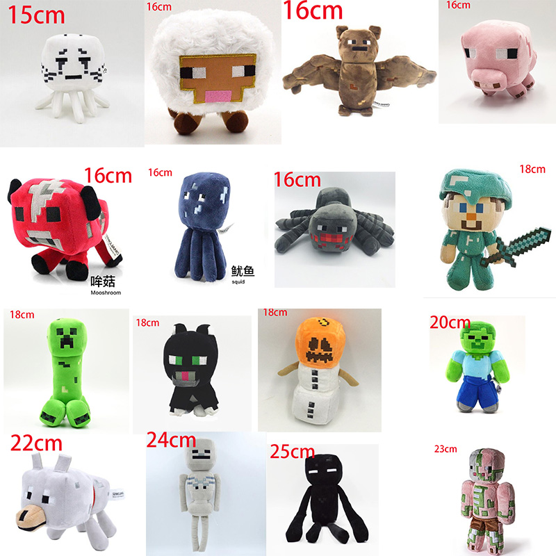 ตุ๊กตาการ์ตูน-minecraft-pig-zombie-spider-bat-sketelon-steve-ขนาด-15-25-ซม-ของเล่นสําหรับเด็ก