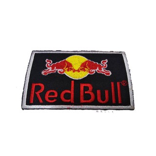 Red Bull ป้ายติดเสื้อแจ็คเก็ต อาร์ม ป้าย ตัวรีดติดเสื้อ อาร์มรีด อาร์มปัก Badge Embroidered Sew Iron On Patches