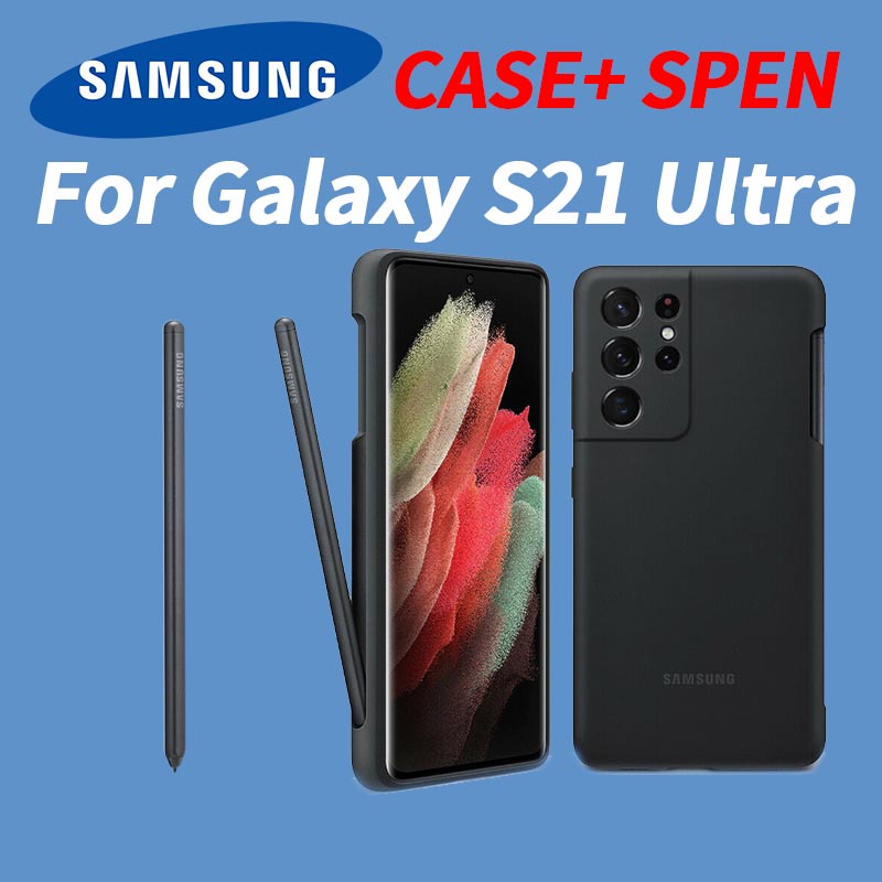 ภาพหน้าปกสินค้าใหม่ เคสโทรศัพท์มือถือ ซิลิโคน พร้อมปากกา S สีดํา สําหรับ Samsung Galaxy S21 Ultra 5G S PEN