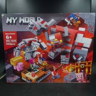 เลโก้ Minecraft (My World) ปีศาจโกเลมลาวา No.1045  จำนวน 542 ชิ้น กล่องใหญ่มาก ราคาถูกมาก พร้อมส่งทันที