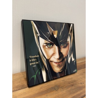 LOKI ODINSON marvel กรอบรูป ตกแต่งบ้าน ตกแต่งห้อง งานอาร์ต พร้อมติดตั้งขึ้นผนัง