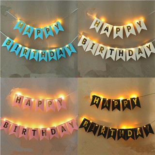 แบนเนอร์ Led รูปเทพนิยาย Happy Birthday สําหรับตกแต่งปาร์ตี้วันเกิดเด็ก