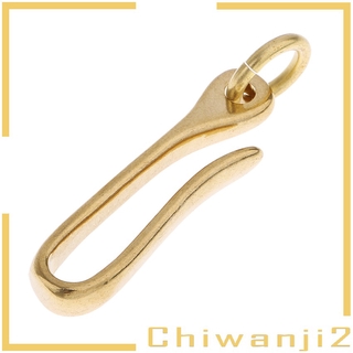 (Chiwanji2) พวงกุญแจห่วงตะขอ แบบทองเหลือง ขนาดเล็ก ( 60X2.5X16 )