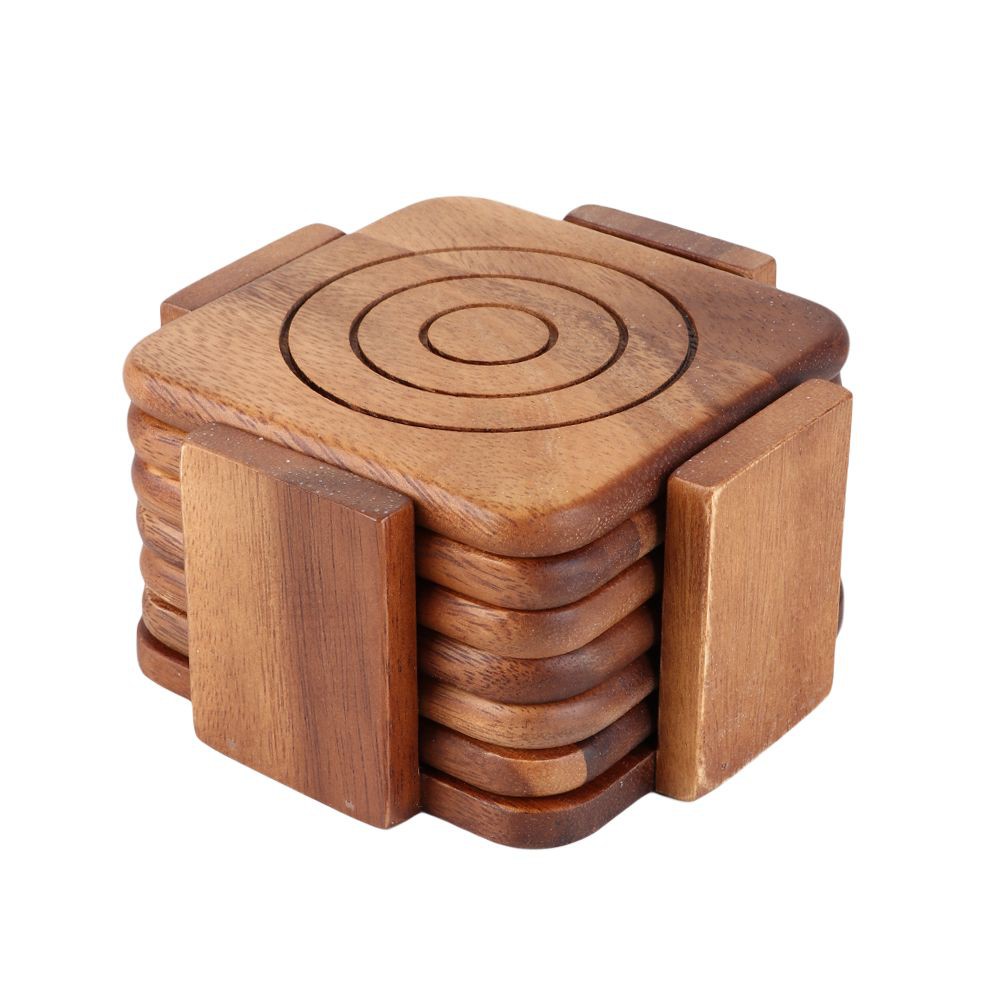 ที่รองภาชนะ-ที่รองแก้วเหลี่ยม-acazia-6ชิ้น-ชุด-อุปกรณ์บนโต๊ะอาหาร-ห้องครัวและอุปกรณ์-coaster-wooden-acazia-6-pcs-set