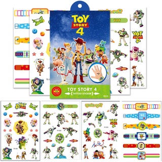 สติกเกอร์รอยสัก ติดร่างกายชั่วคราว รูปการ์ตูน Disney Toy Story