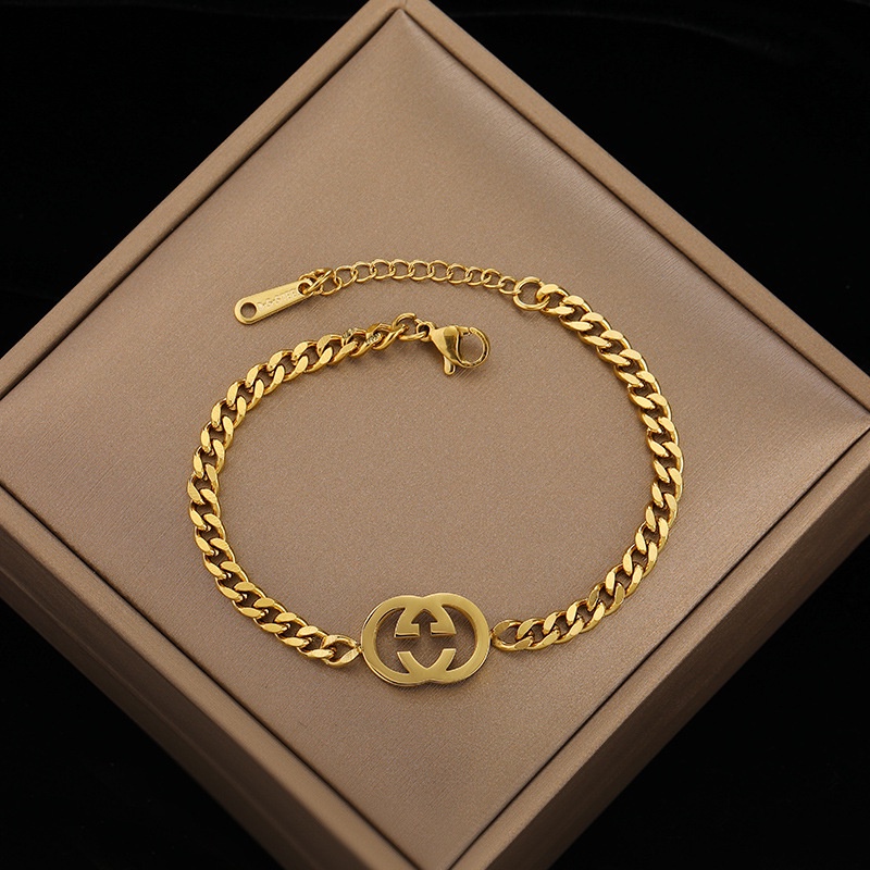 สร้อยข้อมือ-โลหะไทเทเนียม-ทอง-18k-เครื่องประดับแฟชั่นใหม่-พร้อมส่ง
