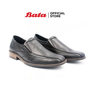 Bata บาจา รองเท้าหนังคัทชูแบบสวม แบบเรียบ ทางการ สวมใส่ง่าย รองรับน้ำหนักเท้า สำหรับผู้ชาย สีดำ รหัส 8546453