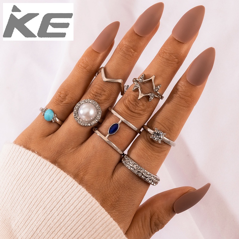 ring-set-silver-flower-geometric-frosty-multi-piece-combination-ring-for-girls-for-women-low-p
