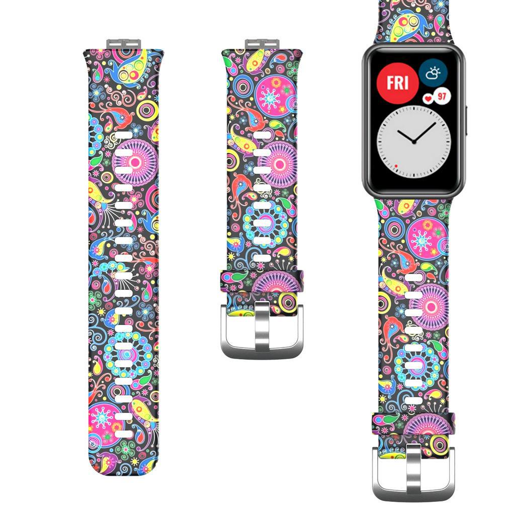 ภาพสินค้าสายนาฬิกาข้อมือสมาร์ทวอทช์ ซิลิโคน หลากสี แบบเปลี่ยน สําหรับ Huawei Watch FIT จากร้าน sunshinexu01.th บน Shopee ภาพที่ 2