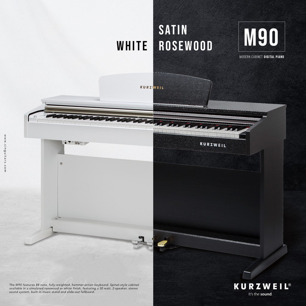 kurzweil-m90-เปียโนไฟฟ้า-88-keys-modern-cabinet-พร้อมอุปกรณ์ครบชุด