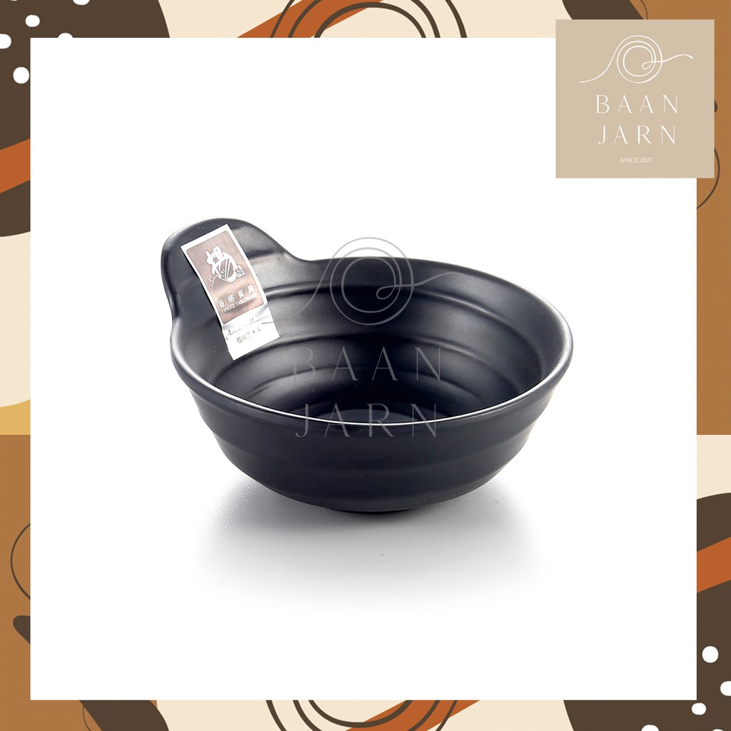 ถ้วยชาบู-สุกี้-เมลามีน-สีดำ-ข้าวอาหารญี่ปุ่น-ชามข้าวเกาหลี-black-melamine-bowl-w55