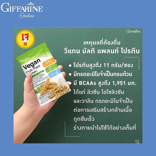 วีแกน-มัลติ-แพลนท์-โปรตีน-กิฟฟารีน-giffarine-plant-based-protein-หุ่นดีไม่มีผลเสียต่อสุขภาพ