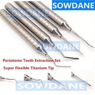 Dental Flex Periotome Power Teeth Extraction Set Tooth Extractor Titanium Tip Flexible Dental Periodontal Instruments To