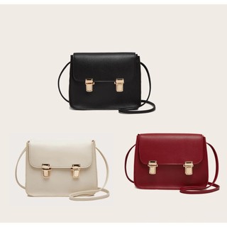 Crossbody Bag กระเป๋าสะพายข้าง กระเป๋าหนังแฟชั่นสะพายข้าง อะไหล่สีทอง