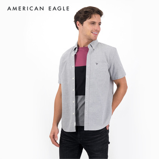 American Eagle Oxford Short-Sleeve Button-Up Shirt เสื้อเชิ้ต ผู้ชาย อ๊อกฟอร์ด แขนสั้น (NMSH 015-2105-020)