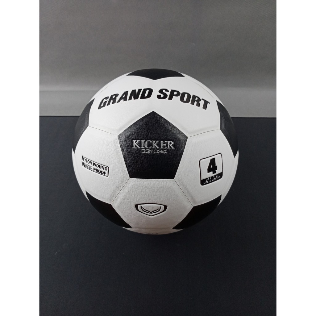 ภาพหน้าปกสินค้าลูกฟุตบอล ฟุตบอลหนังอัด เบอร์ 4 Grandsport รุ่น KICKER 311034 จากร้าน double_k_sport บน Shopee