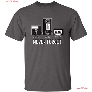 New Never Forget Retro Vintage Cassette Tape Graphic Novelty Unisex Funny T Shirt เสื้อยืดผู้ชาย ดพิมพ์ลาย ดผ้าเด้ง คอกล