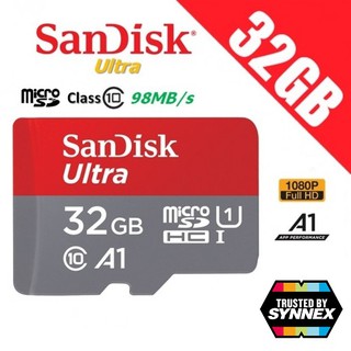 ภาพหน้าปกสินค้า🌟[แท้][ประกัน 10 ปี] Sandisk A1 เมมโมรี่การ์ด 32GB ความเร็ว 98MB/S Ultra Class10 Micro SD Memory Card ที่เกี่ยวข้อง