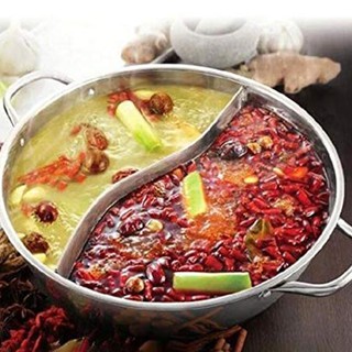 yuanyang หม้อ shabu yin yang แบบสองด้านเครื่องครัว