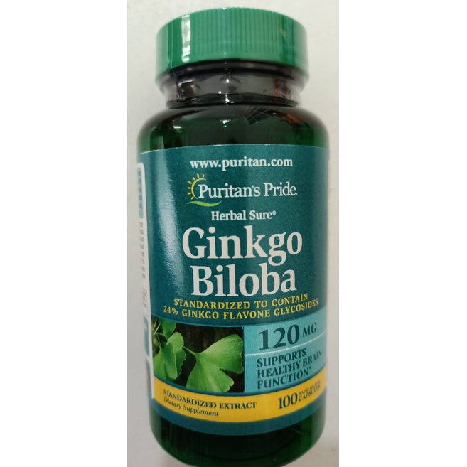 puritan-ginkgo-biloba-standardized-extract-120-mg-100-capsules-สารสกัดจากใบแปะก๊วย