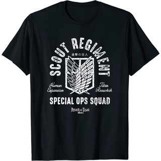 เสื้อยืดโอเวอร์ไซส์เสื้อยืด พิมพ์ลาย Attack on Titan Scout Regiment Special Ops Squad สําหรับผู้ชายS-3XL