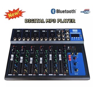 เครื่องผสมสัญญาณเสียง มิกเซอร์ 7 CHANNEL LIVE MIXER มีบลูทูธ BLUETOOTH USB รุ่น MKC F7 สินค้าพร้อมส่ง มีเก็บเงินปลายทาง