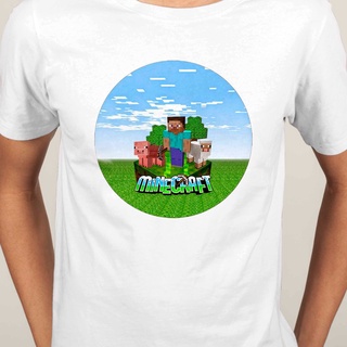 เสื้อเบลาส์ เกม Minecraft เสื้อยืดคอกลมแขนสั้นผู้ชาย | เสื้อยืด ชุดลำลอง | เสื้อยืดเกมมิ่ง | แขนสั้น